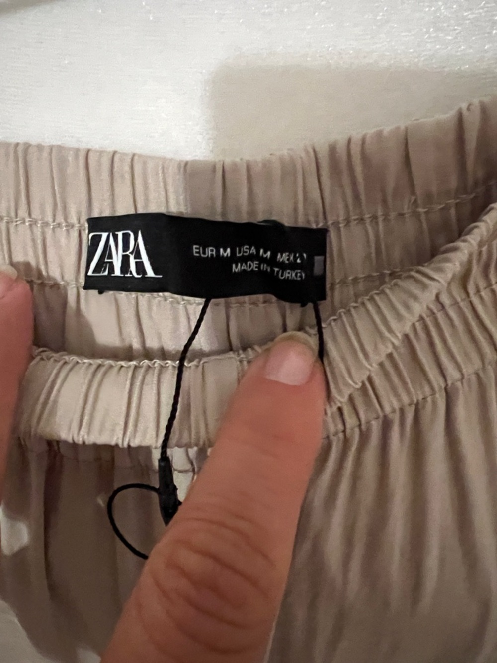 Zara Wide Leg pants Cream Medium - Picture 4 of 6